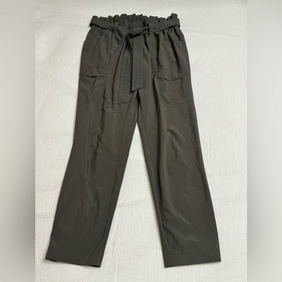 Athleta Skyline Ankle Pants Size 2 Olive Green Featherweight Stretch Lounge - Picture 5 of 13